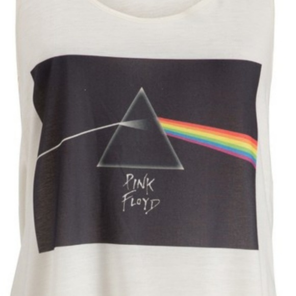 Boutique Pink Floyd White Racer Back Tank Top - Picture 3 of 8